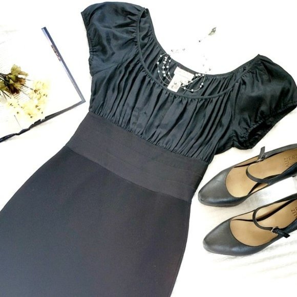 Max Studio Dresses & Skirts - Classic Little Black Cocktail Dress Medium Cummerbund Waistband Formal Party